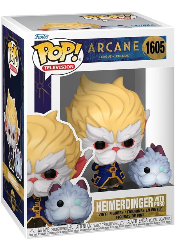 Funko POP! Figura de Heimerdinger Arcano con Poro League of Legends 9 cm