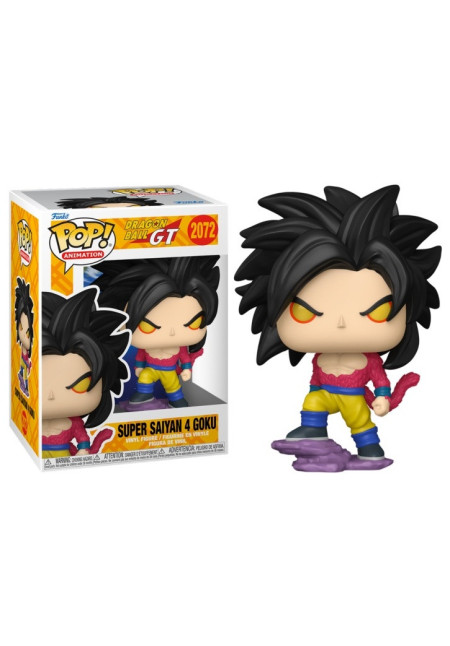 Figura vinilo con diseño de Super Saiyan Goku 4 de Dragon Ball GT.  Cuenta con una altura de 9 Cm.  Producto oficial con licencia Funko.
