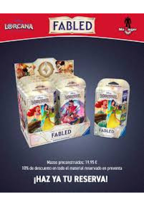 Mazos de inicio (8 Unidades) Fabled Inglés - Disney Lorcana TCG