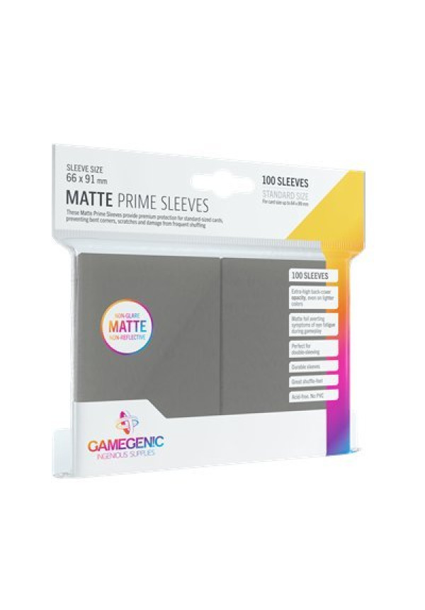 PACK MATTE PRIME SLEEVES DARK GRAY (100)