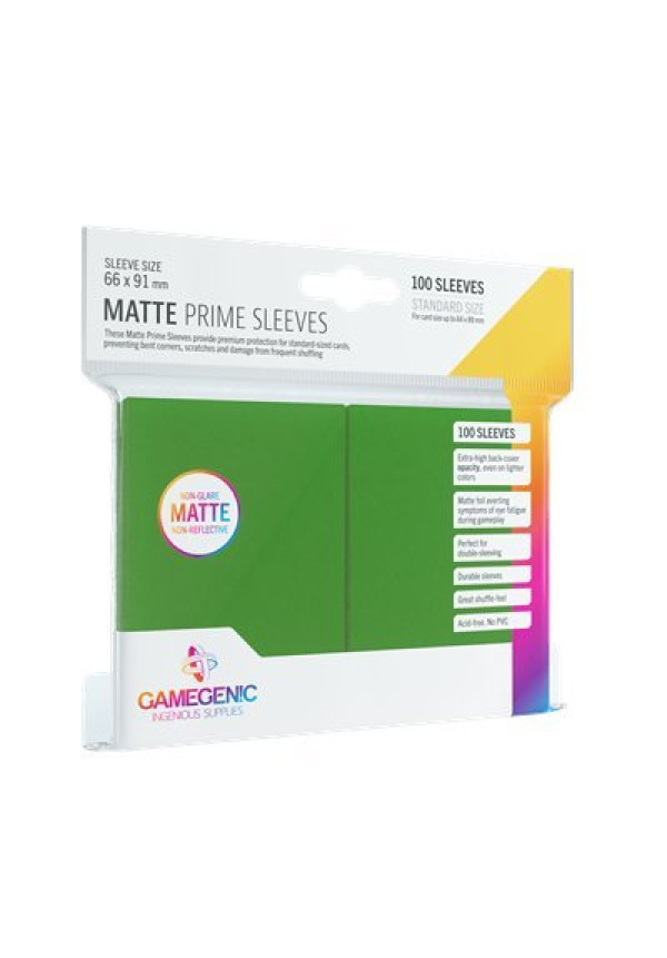 PACK MATTE PRIME SLEEVES GREEN (100