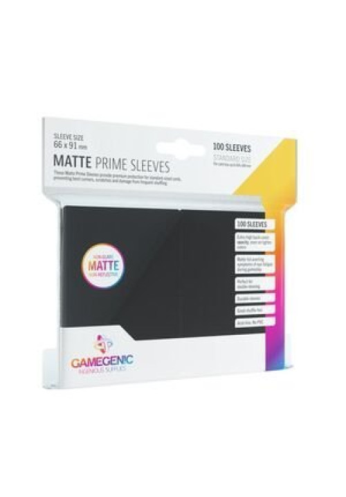 PACK MATTE PRIME SLEEVES BLACK (100)