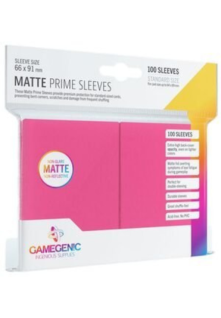 PACK MATTE PRIME SLEEVES DARK PINK (100)