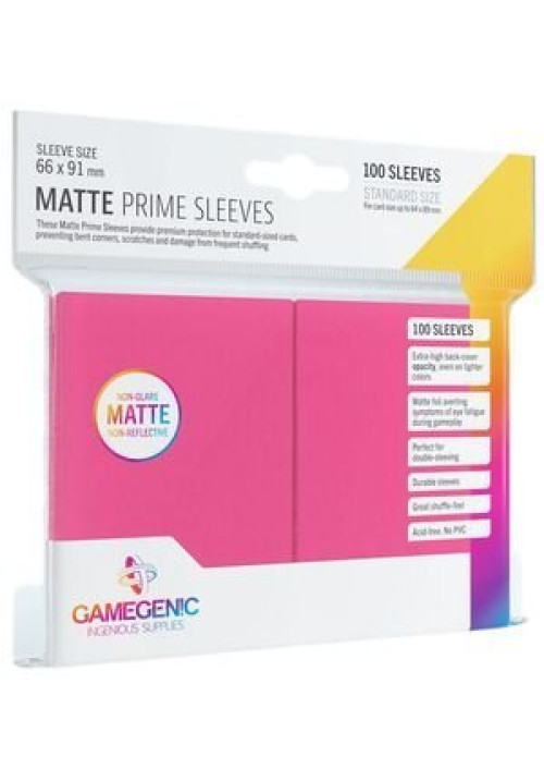 PACK MATTE PRIME SLEEVES DARK PINK (100)
