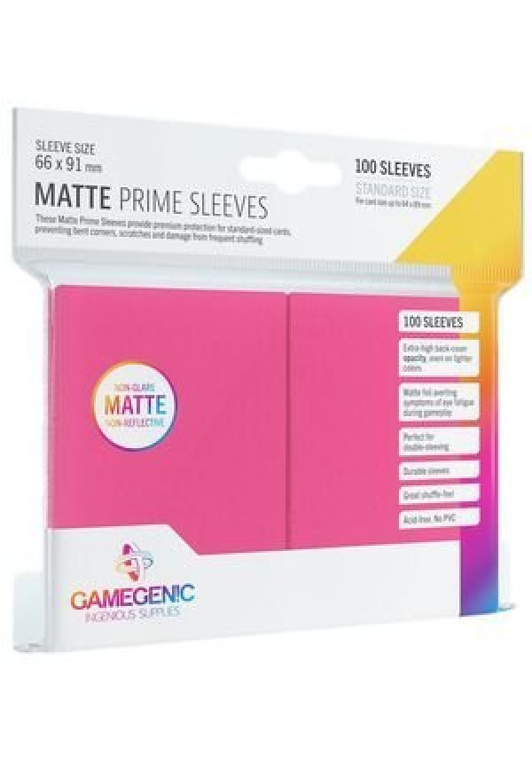 PACK MATTE PRIME SLEEVES DARK PINK (100)